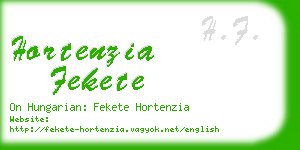 hortenzia fekete business card